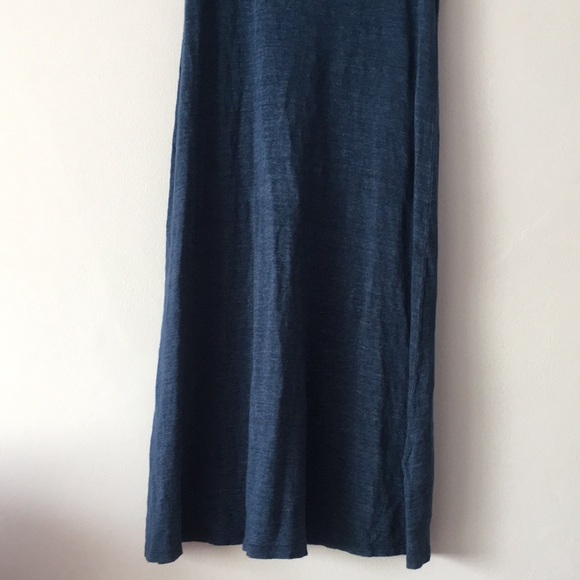 🍉 AG Adriano Goldschmied Blue Midi Linen Dress Small - Picture 3 of 11